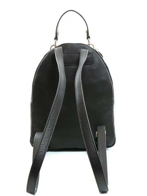 ALPHA Rucsac din piele texturată negru - Genți femei