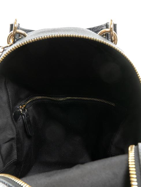 ALPHA Rucsac din piele texturată negru - Genți femei