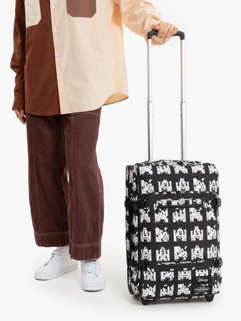 TRANSIT'R S x DISNEY 100 Cărucior pentru bagaje de m&acirc;nă chipuri de mickey - Bagaje de m&acirc;nă