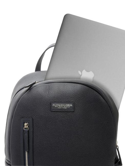TOURIST Rucsac pentru PC de 15", din piele negru - Rucsacuri pentru laptop