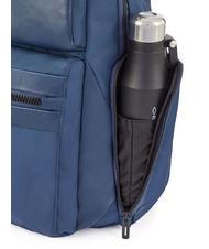 PIQUADRO WOODY Rucsac din piele și material textil pentru computer de 15,6". albastru - Rucsacuri pentru laptop - 4