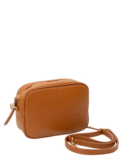 LUCIA Geantă dublă de umăr Dollar din piele piele închisă la culoare - Genți femei