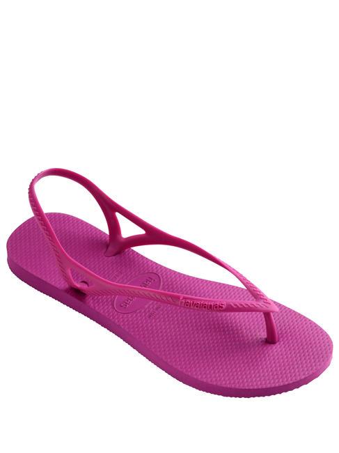 SUNNY II Sandale tanga cu curele gumă de trandafir - Pantofi femei