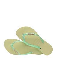 HAVAIANAS SLIM GLITTER FLOURISH Slapi de cauciuc gradina verde - Pantofi femei - 3