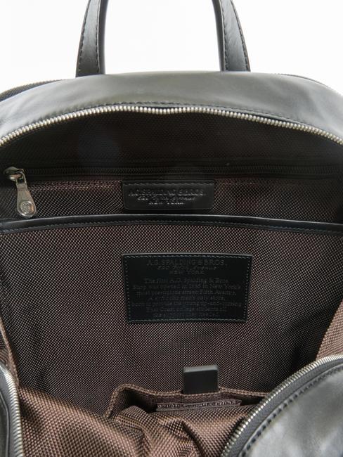 ICONIC NEW YORK Rucsac pentru laptop de 15&rdquo;, din piele negru - Rucsacuri pentru laptop