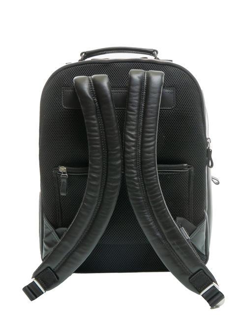 ICONIC NEW YORK Rucsac pentru laptop din piele de 15 inchi negru - Rucsacuri pentru laptop