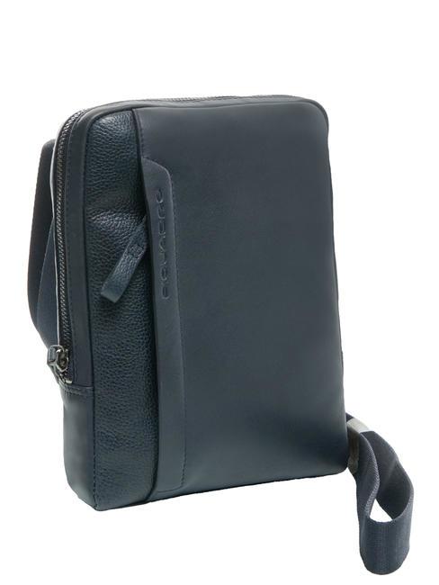 PAN Poșetă mică din piele albastru - Genți de umăr bărbați