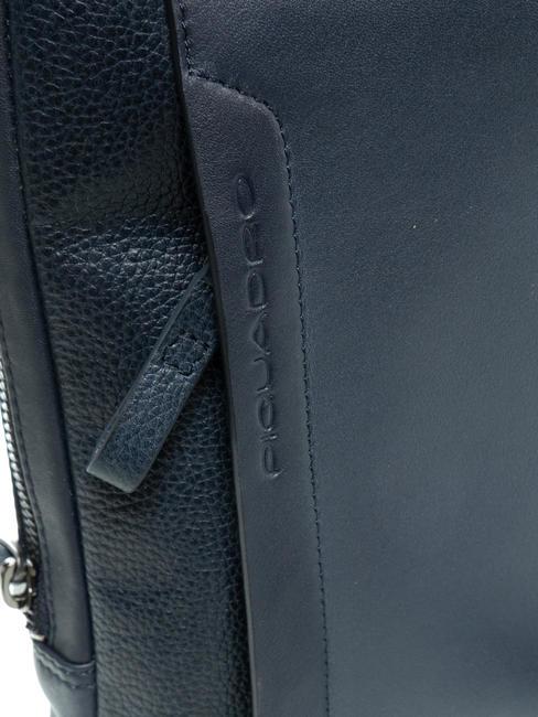 PAN Poșetă mică din piele albastru - Genți de umăr bărbați