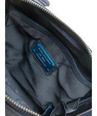 PIQUADRO PAN Poșetă mică din piele albastru - Genți de umăr bărbați - 5