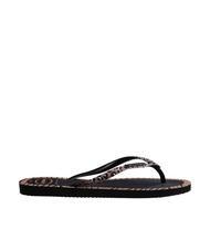HAVAIANAS SLIM ANIMALS Papuci flip-flop BLACK - Pantofi femei - 3