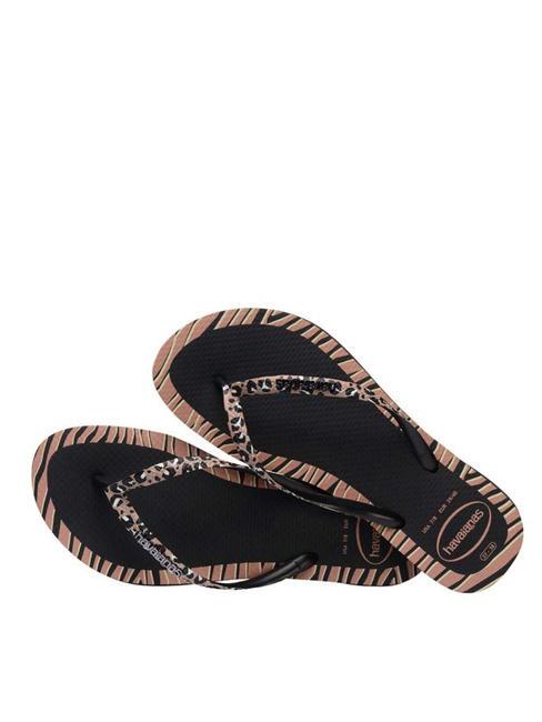 SLIM ANIMALS Papuci flip-flop BLACK - Pantofi femei