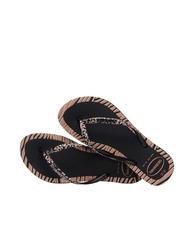 HAVAIANAS SLIM ANIMALS Papuci flip-flop BLACK - Pantofi femei - 4