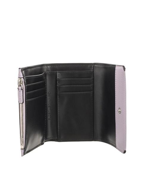 MINIMAL MONOGRAM Portofel mediu trifold aura de lavandă - Portofele femei