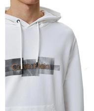 CALVIN KLEIN BOX STRIPED LOGO Hanorac cu gluga Alb strălucitor - hanorace - 3
