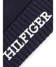 TOMMY HILFIGER MONOTYPE BEANIE Palarie din bumbac si lana albastru spațial - Căciuli - 3