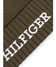 TOMMY HILFIGER MONOTYPE BEANIE Palarie din bumbac si lana verde armată - Căciuli - 3