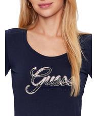 GUESS SCRIPT Tricou cu paiete albastru &icirc;nnegrit - tricou - 3
