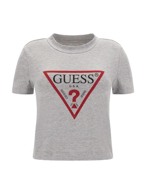 TRIANGLE STRASS Tricou cu crampoane gri melange deschis m - tricou