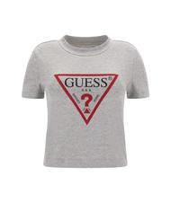 GUESS TRIANGLE STRASS Tricou cu crampoane gri melange deschis m - tricou - 4