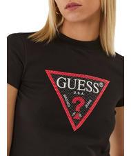 GUESS TRIANGLE STRASS Tricou cu crampoane jetbla - tricou - 3