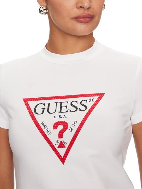 TRIANGLE STRASS Tricou cu crampoane alb purpuriu - tricou