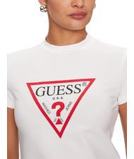 GUESS TRIANGLE STRASS Tricou cu crampoane alb purpuriu - tricou - 3