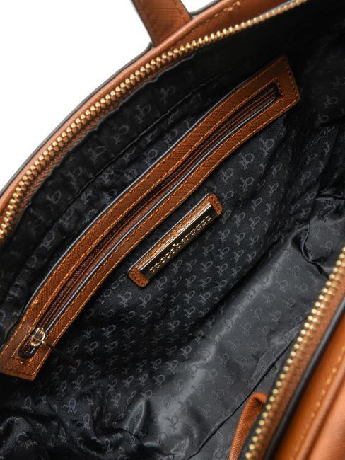 LUCE Geantă tote cu curea de umăr și logo metalic bronzat - Genți femei