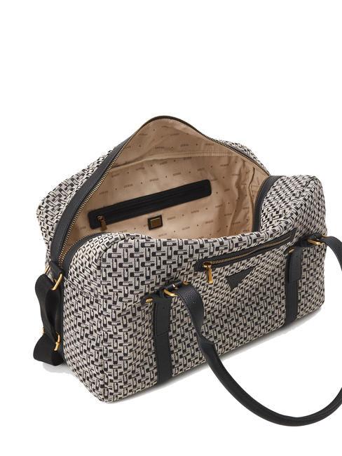 VOYAGE Geantă duffle cu curea de umăr logo negru - Genți de voiaj