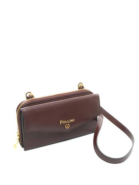 GRAINED Portofel clutch pe umăr BORDEAUX / B - Portofele femei