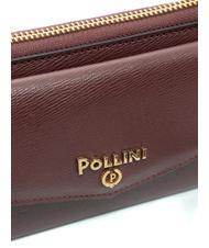 POLLINI GRAINED Portofel clutch pe umăr BORDEAUX / B - Portofele femei - 4