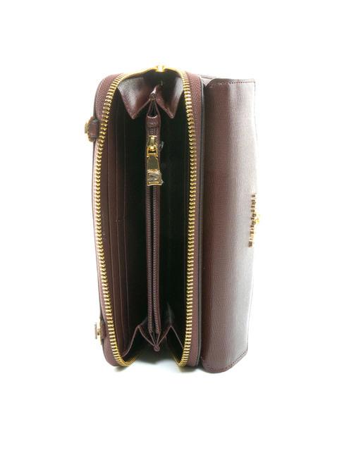GRAINED Portofel clutch pe umăr BORDEAUX / B - Portofele femei