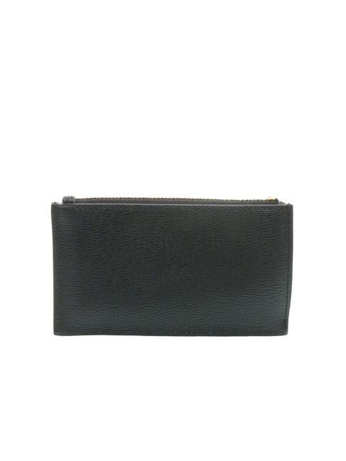 GRAINED Suport plat pentru card cu fermoar negru - Portofele femei
