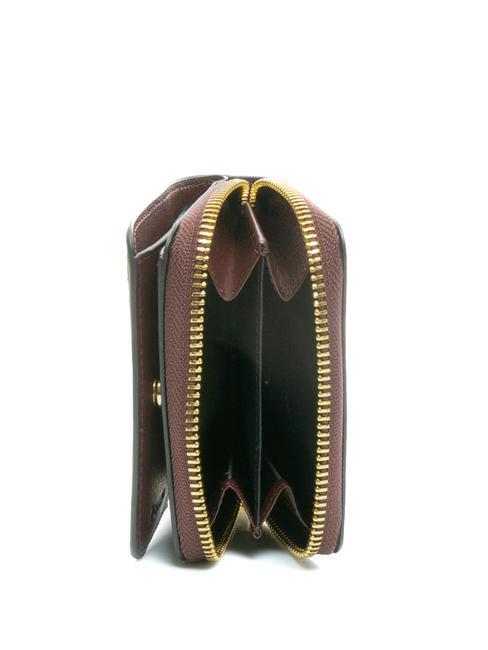 GRAINED Portofel mic cu fermoar BORDEAUX / B - Portofele femei