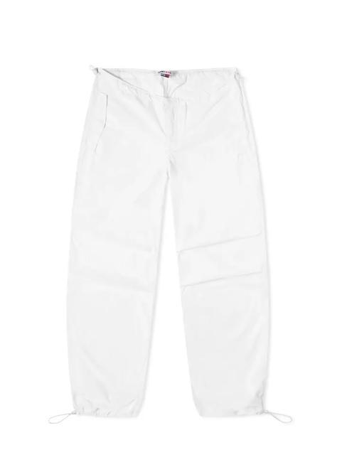 TOMMY JEANS Parachute Wind  Pantaloni ușori alb - Pantaloni pentru femei