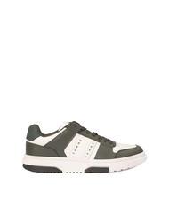 TOMMY HILFIGER TOMMY JEANS Leather Cupsole Tenisi din piele verde peltru/ecru - Pantofi bărbați - 2