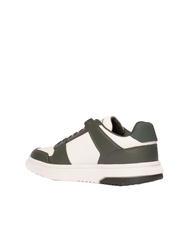 TOMMY HILFIGER TOMMY JEANS Leather Cupsole Tenisi din piele verde peltru/ecru - Pantofi bărbați - 3