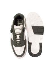 TOMMY HILFIGER TOMMY JEANS Leather Cupsole Tenisi din piele verde peltru/ecru - Pantofi bărbați - 5
