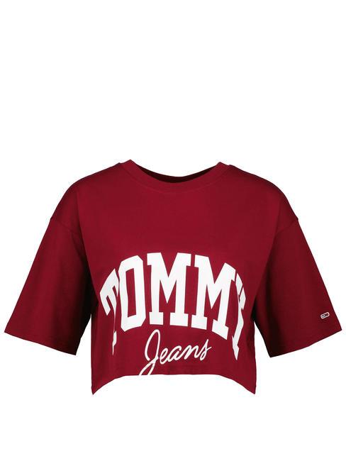TOMMY JEANS New Varsity Tricou din bumbac roșu - tricou