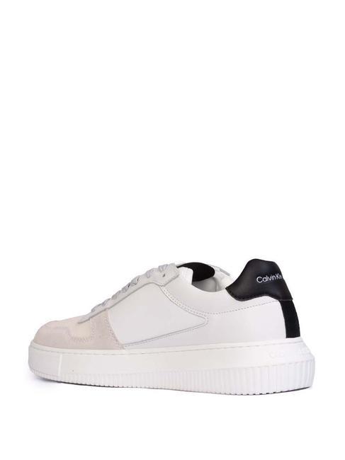 CK JEANS CHUNKY Tenisi din piele alb strălucitor/alb crem/stridii m - Pantofi bărbați