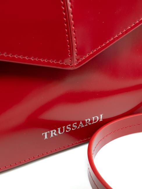SALIS Geantă clutch din piele strălucitoare cireașă - Portofele femei