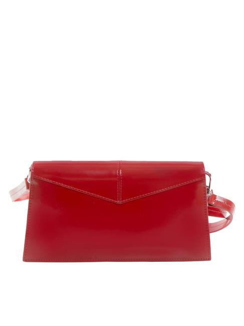 SALIS Geantă clutch din piele strălucitoare cireașă - Portofele femei