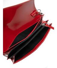 TRUSSARDI SALIS Geantă clutch din piele strălucitoare cireașă - Portofele femei - 5