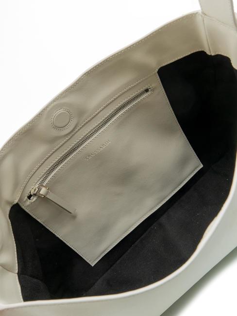 OBELIA Geanta de umar din piele reciclata aproape alb - Genți femei