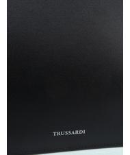 TRUSSARDI OBELIA Geanta de umar din piele reciclata BLACK - Genți femei - 3