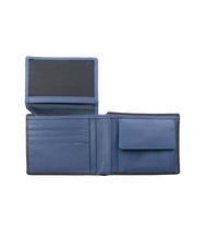 SPALDING COLOR WALLET Portofel din piele, cu portmoneda negru/bleumarin - Portofele bărbați - 2