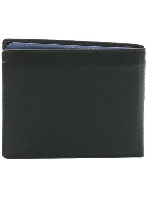 COLOR WALLET Portofel din piele, cu portmoneda negru/bleumarin - Portofele bărbați