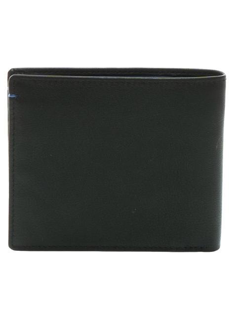 COLOR WALLET Portofel de piele negru/bleumarin - Portofele bărbați