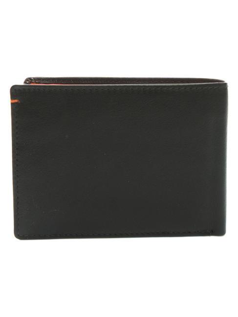 COLOR WALLET Portofel din piele bicolor maro/portocaliu - Portofele bărbați