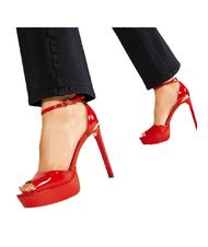 GUESS CAMPIONARIO - ALDEN2 D&Eacute;COLLET&Eacute; RED - Pantofi femei - 7