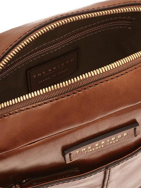 VESPUCCI  Geanta de piele BROWN - Genți de umăr bărbați